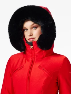 Ski Pakken-Goldbergh GLISSER FAUX BORDER Ski Suit flame