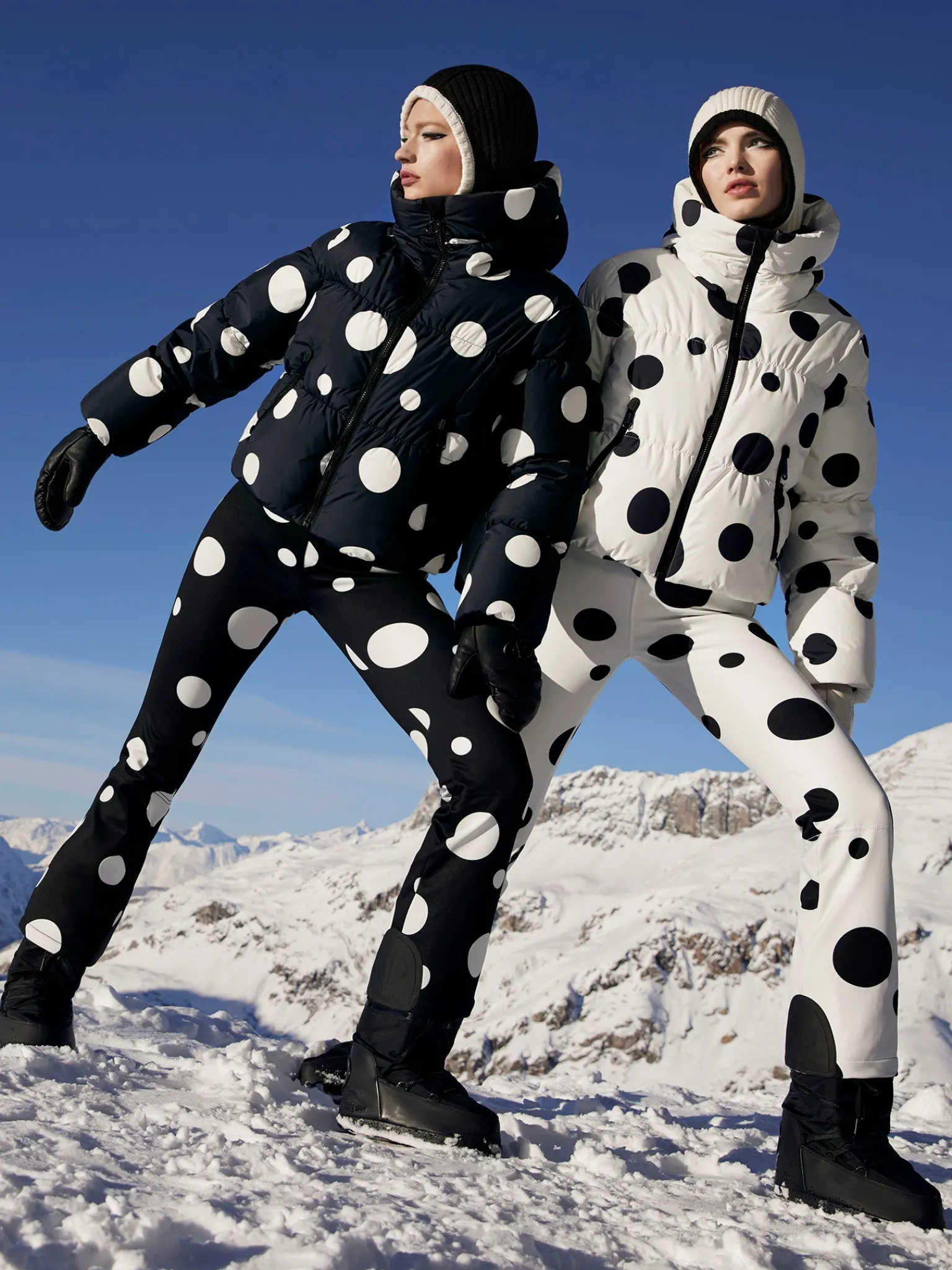 Ski Jassen-Goldbergh GRAND Ski Jacket dot cream