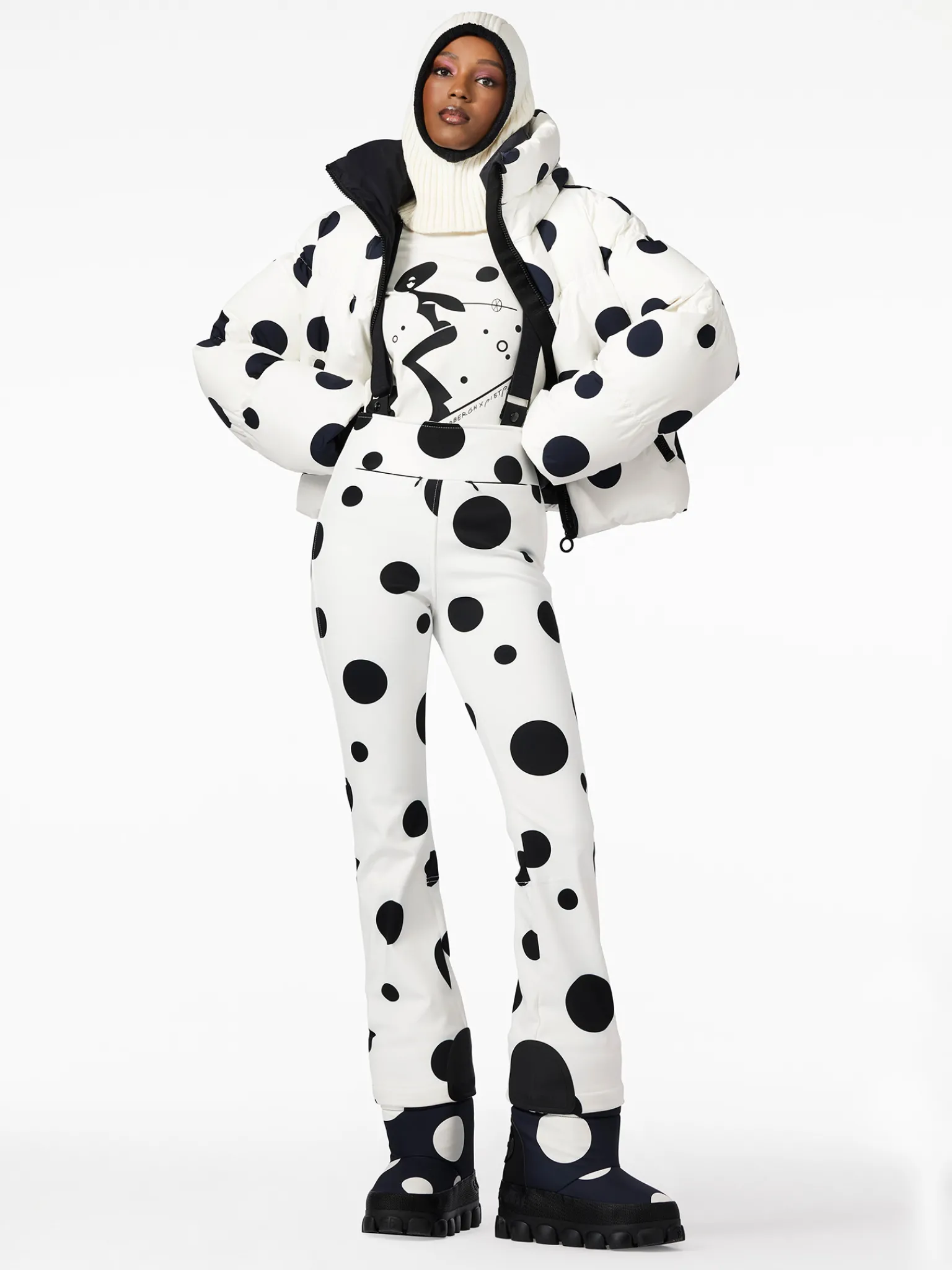 Ski Jassen-Goldbergh GRAND Ski Jacket dot cream