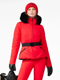 Ski Jassen-Goldbergh Hida Faux Border Ski Jacket Flame