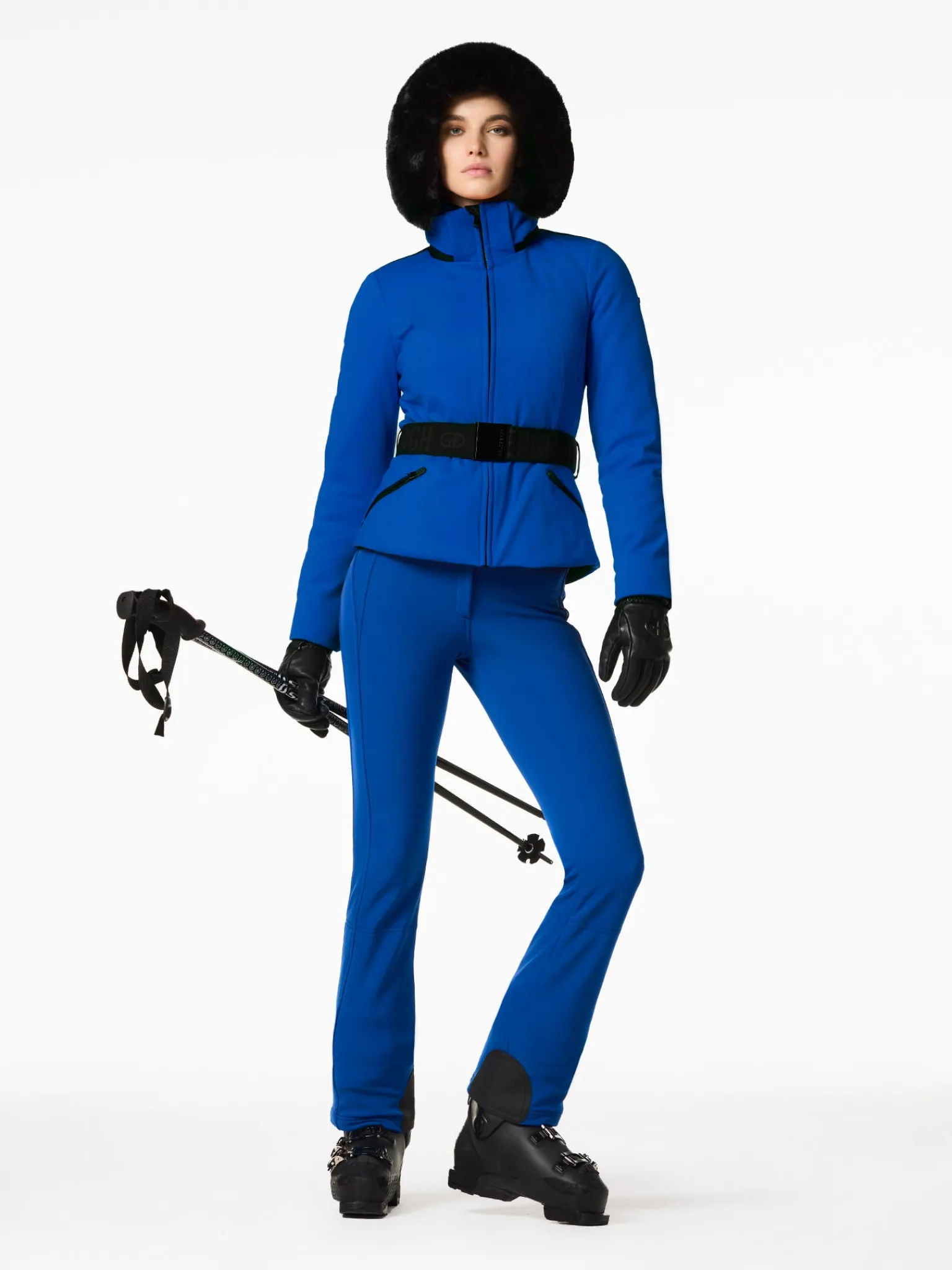 Ski Jassen-Goldbergh Hida Faux Border Ski Jacket Dazzling blue