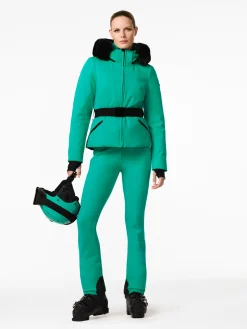Ski Jassen-Goldbergh Hida Faux Border Ski Jacket Ice green