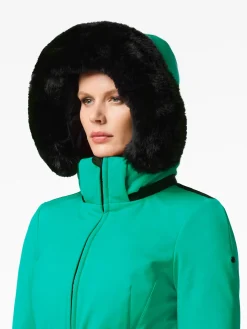 Ski Jassen-Goldbergh Hida Faux Border Ski Jacket Ice green