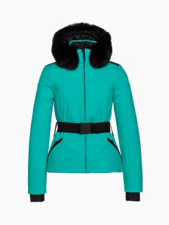 Ski Jassen-Goldbergh Hida Faux Border Ski Jacket Ice green