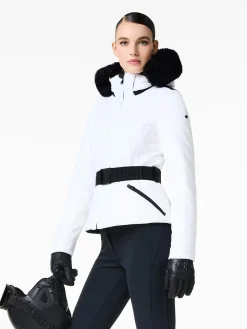 Ski Jassen-Goldbergh Hida Faux Border Ski Jacket White