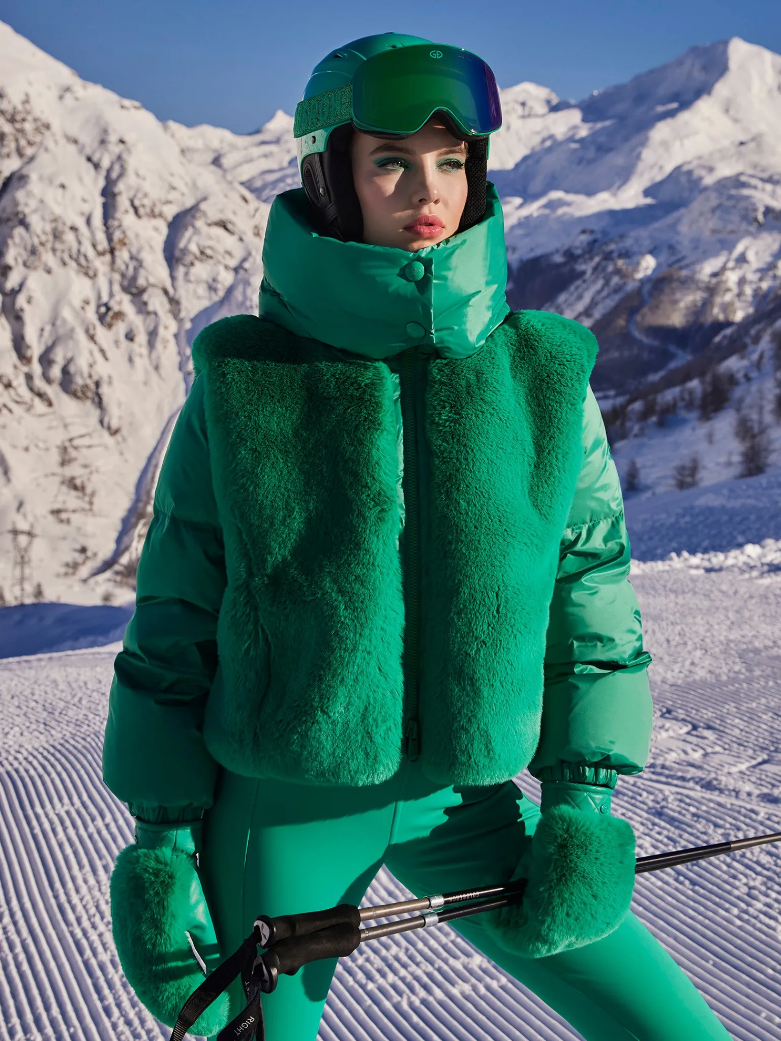 Accessories|Handschoenen-Goldbergh HILL Mittens ice green