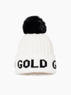 Accessories|Hats & Beanies-Goldbergh HODD Beanie cream/black