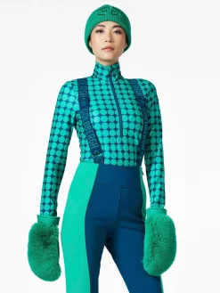 Longsleeves & T-Shirts|Pully'S-Goldbergh IMPRESS Ski Pully ice green retro dot