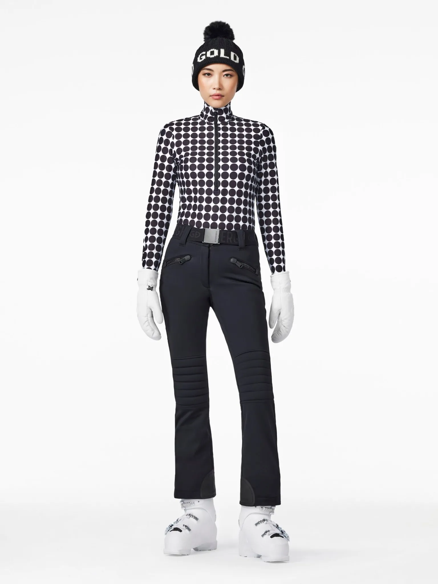 Longsleeves & T-Shirts|Pully'S-Goldbergh IMPRESS Ski Pully black retro dot