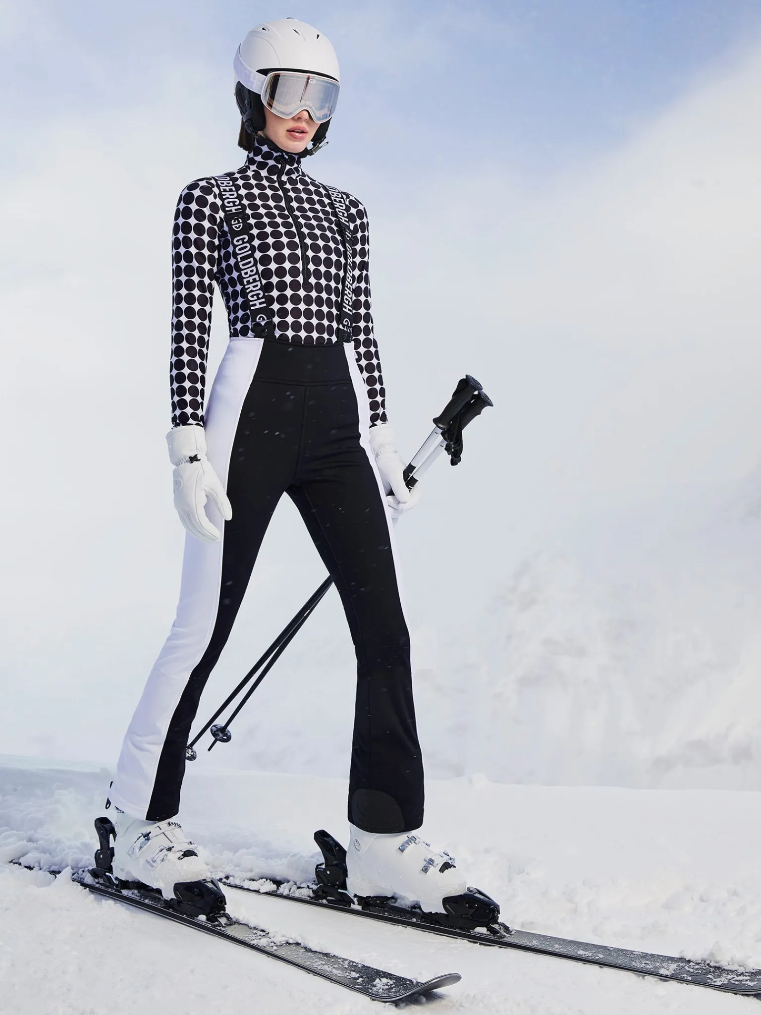Longsleeves & T-Shirts|Pully'S-Goldbergh IMPRESS Ski Pully black retro dot
