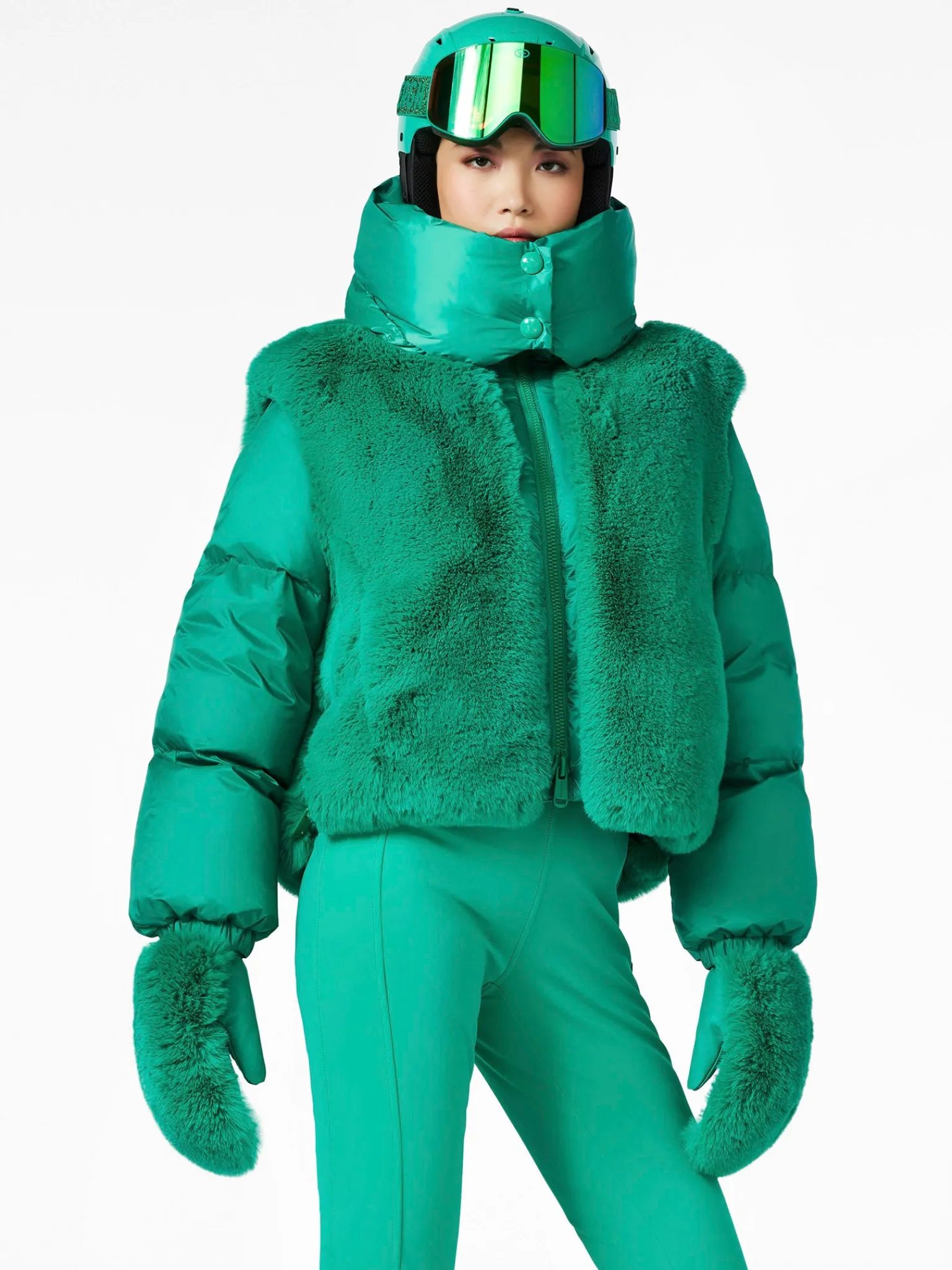 Ski Jassen-Goldbergh LA REINE Ski Jacket ice green