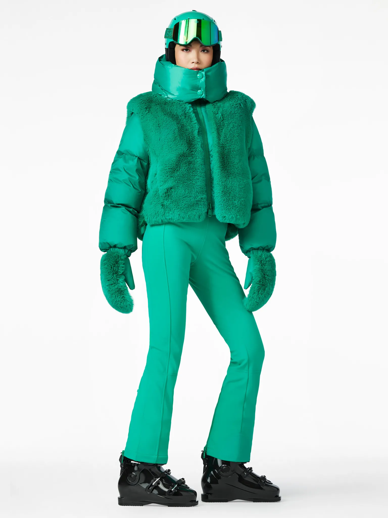 Ski Jassen-Goldbergh LA REINE Ski Jacket ice green