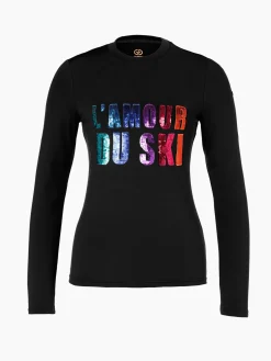 Longsleeves And T-Shirts|Longsleeves & T-Shirts-Goldbergh LE COEUR Long Sleeve Tee black