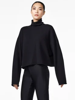 Chalet Wear|Sweaters & Hoodies-Goldbergh LOURDES Long Sleeve Knit Sweater black