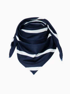 Accessories-Goldbergh MARINE Scarf breton stripe blue/cream