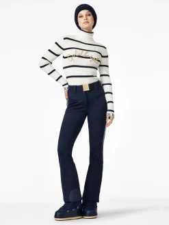 Chalet Wear|Longsleeves And T-Shirts-Goldbergh MIMI Long Sleeve Knit Sweater breton stripe cream/blue