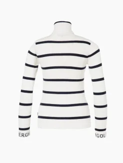 Chalet Wear|Longsleeves And T-Shirts-Goldbergh MIMI Long Sleeve Knit Sweater breton stripe cream/blue