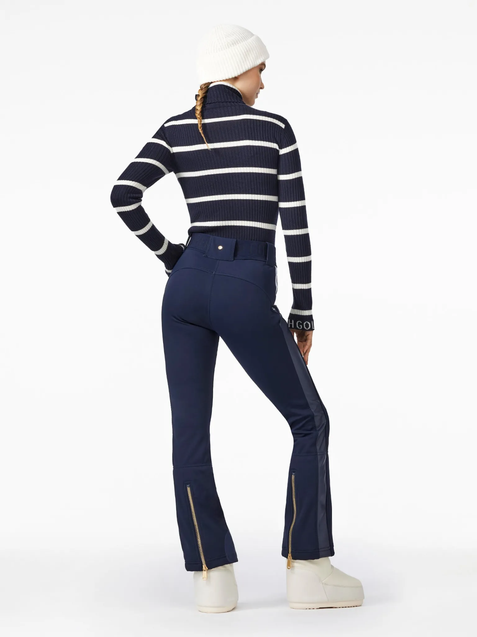 Longsleeves And T-Shirts|Sweaters & Hoodies-Goldbergh MIMI Long Sleeve Knit Sweater breton stripe blue/cream