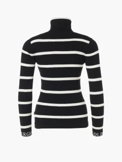 Longsleeves And T-Shirts|Sweaters & Hoodies-Goldbergh MIMI Long Sleeve Knit Sweater breton stripe blue/cream