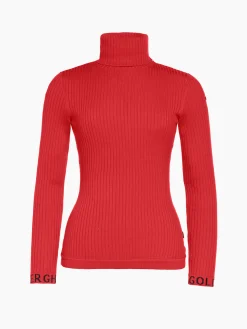 Chalet Wear|Longsleeves And T-Shirts-Goldbergh MIRA Long Sleeve Knit Sweater flame
