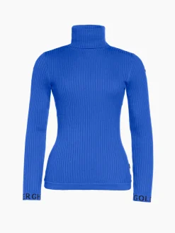 Chalet Wear|Longsleeves And T-Shirts-Goldbergh MIRA Long Sleeve Knit Sweater dazzling blue