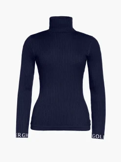 Chalet Wear|Longsleeves And T-Shirts-Goldbergh MIRA Long Sleeve Knit Sweater french blue