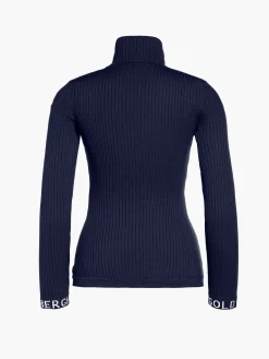 Chalet Wear|Longsleeves And T-Shirts-Goldbergh MIRA Long Sleeve Knit Sweater french blue