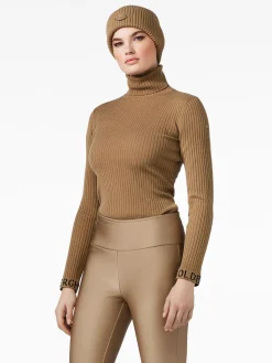 Chalet Wear|Longsleeves And T-Shirts-Goldbergh MIRA Long Sleeve Knit Sweater marmottes