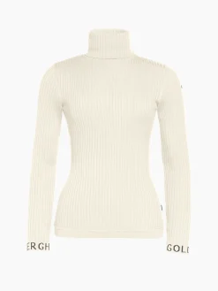 Chalet Wear|Longsleeves And T-Shirts-Goldbergh MIRA Long Sleeve Knit Sweater champagne