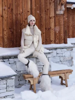 Chalet Wear|Longsleeves And T-Shirts-Goldbergh MIRA Long Sleeve Knit Sweater champagne