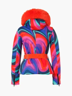 Ski Jassen-Goldbergh MUSE FAUX BORDER Ski Jacket absinthe rainbow