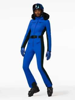 Ski Pakken-Goldbergh PARRY LONG FAUX BORDER Ski Suit dazzling blue