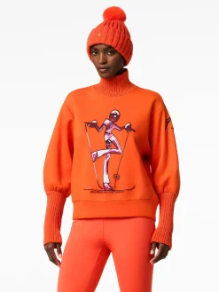 Chalet Wear|Sweaters & Hoodies-Goldbergh PRET À PORTER Turtle Neck Sweater orange