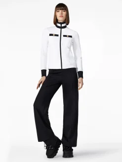 Longsleeves & T-Shirts-Goldbergh RENÉE Full Zip Cardigan white