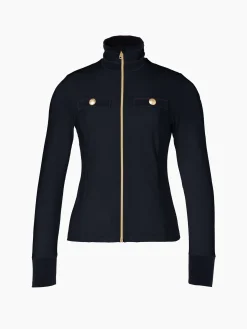 Longsleeves & T-Shirts-Goldbergh RENÉE Full Zip Cardigan black