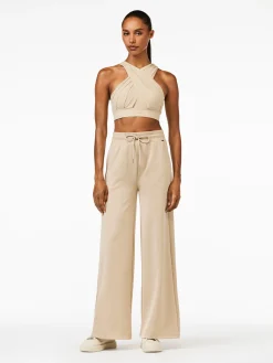 Matching Sets|Sweatpants-Goldbergh ROSA Long Pants white sand