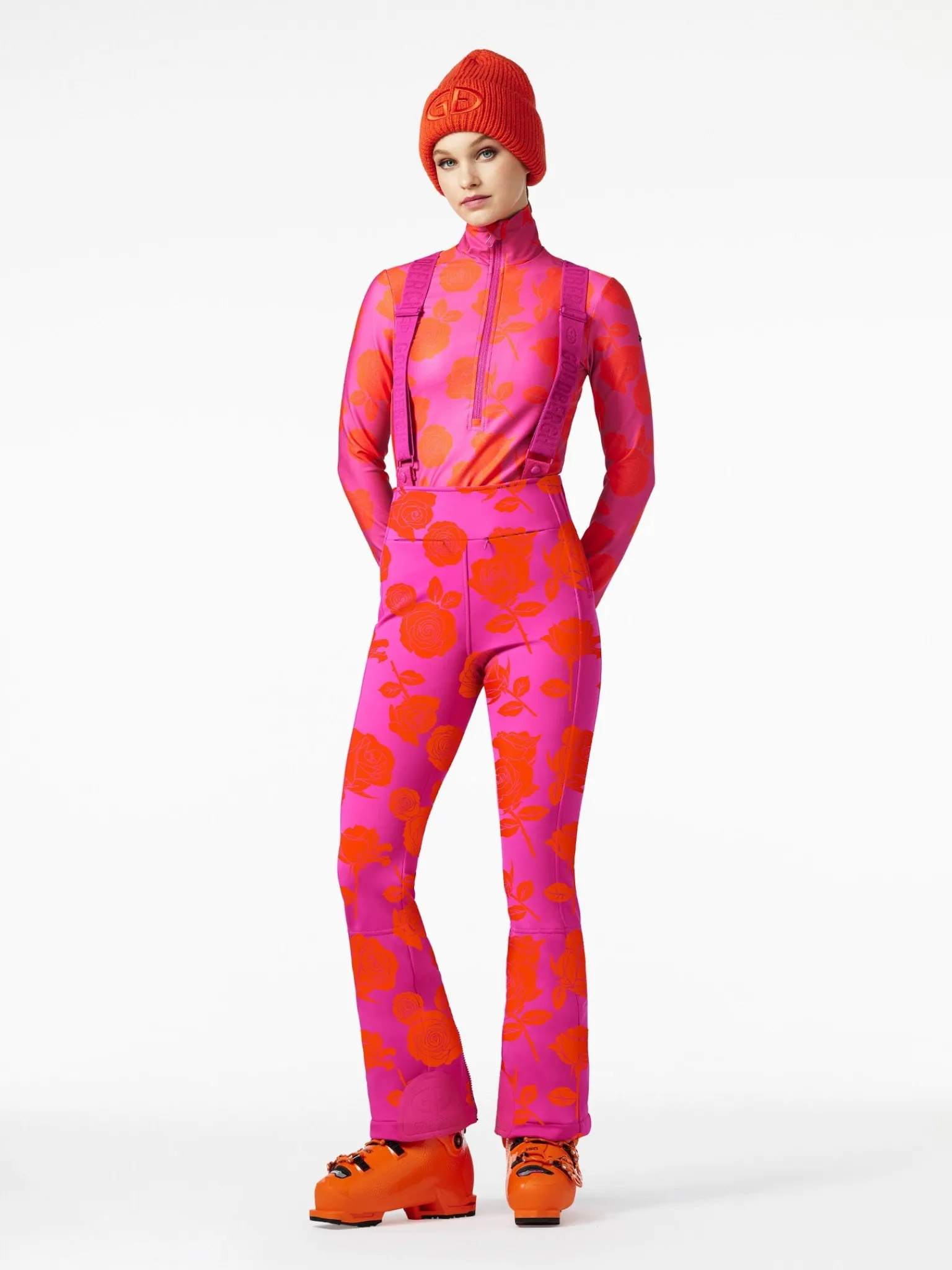 Longsleeves & T-Shirts-Goldbergh ROSY Ski Pully romantic rose orange