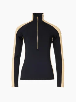 Longsleeves & T-Shirts-Goldbergh ROYAL Ski Pully black/gold
