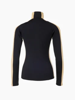 Longsleeves & T-Shirts-Goldbergh ROYAL Ski Pully black/gold