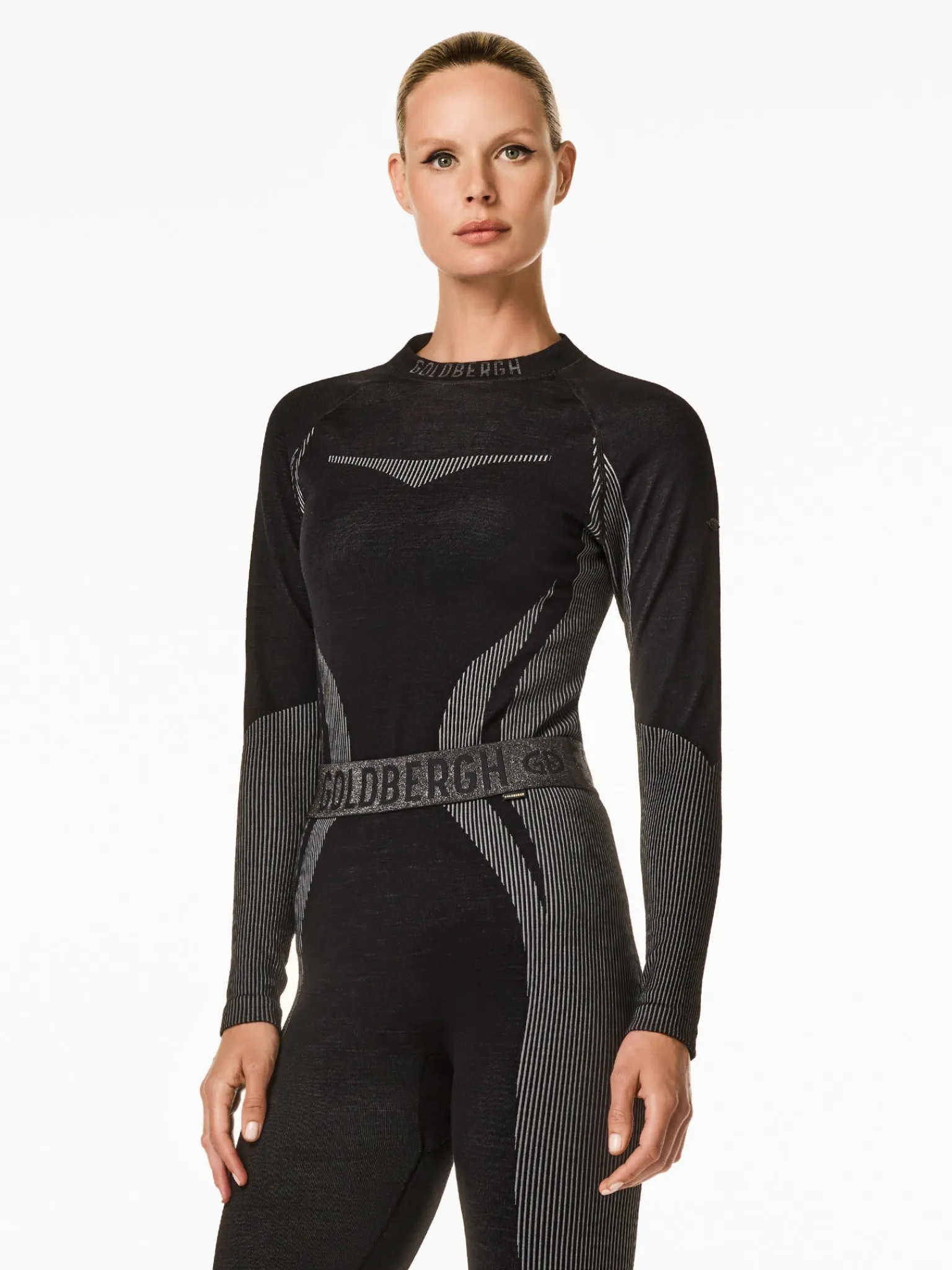 Ski Baselayers-Goldbergh Slick Baselayer Long Sleeve Black