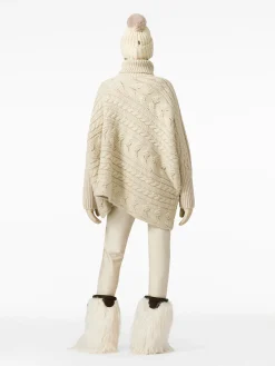 Chalet Wear|Sweaters & Hoodies-Goldbergh TWIST Oversize Knit Sweater champagne