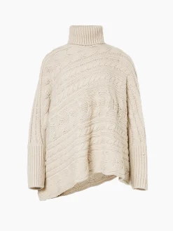 Chalet Wear|Sweaters & Hoodies-Goldbergh TWIST Oversize Knit Sweater champagne